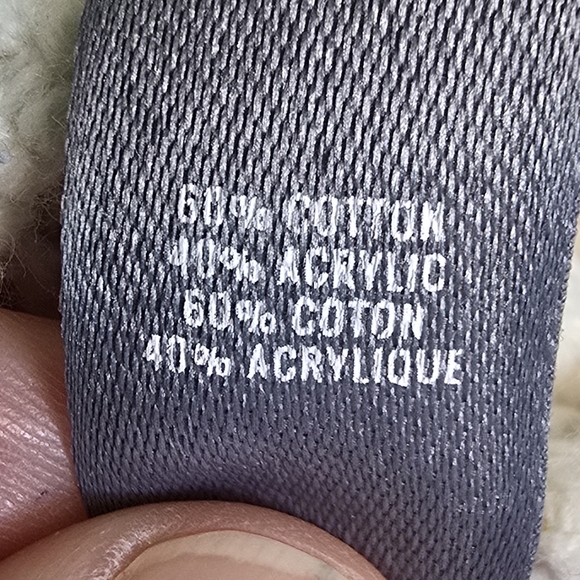 Aerie Chunky Knit Crew NeckRaglanLong Sleeve Pullover Sweater Cream Small Petite - Picture 11 of 11